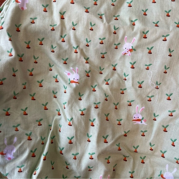 Ricrac & Ruffles green pink bunny spring ruffle bubble size 18 months - Picture 2 of 6